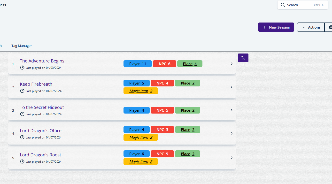 Inkless Notes real-time search feature demonstrating instant note search functionality