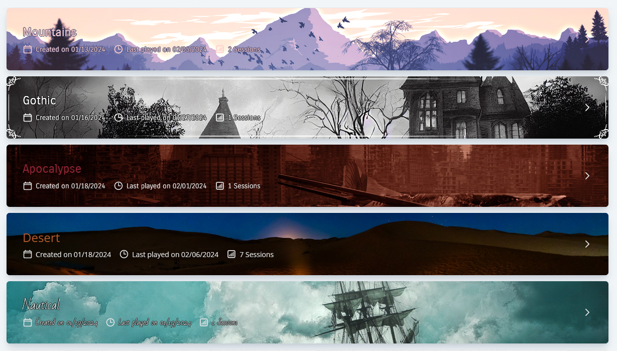 Inkless Notes theme customization options showing different campaign style themes